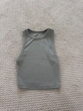 Aritzia Ribbed Crop Tank - Sage